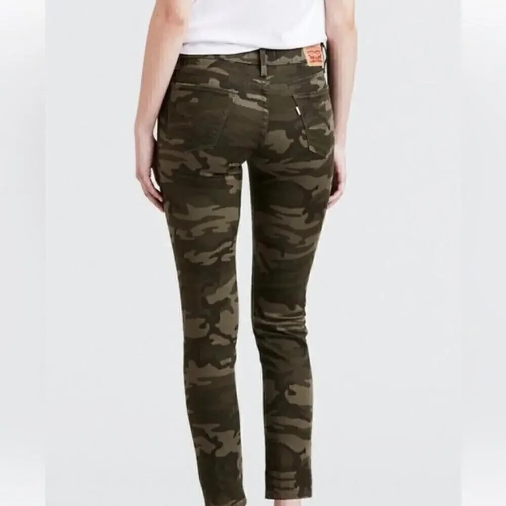 New LEVI'S Women's 711 Skinny Ankle, pants Jeans camo size 00, waist 24